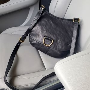 Frye Lucy Black Leather Crossbody